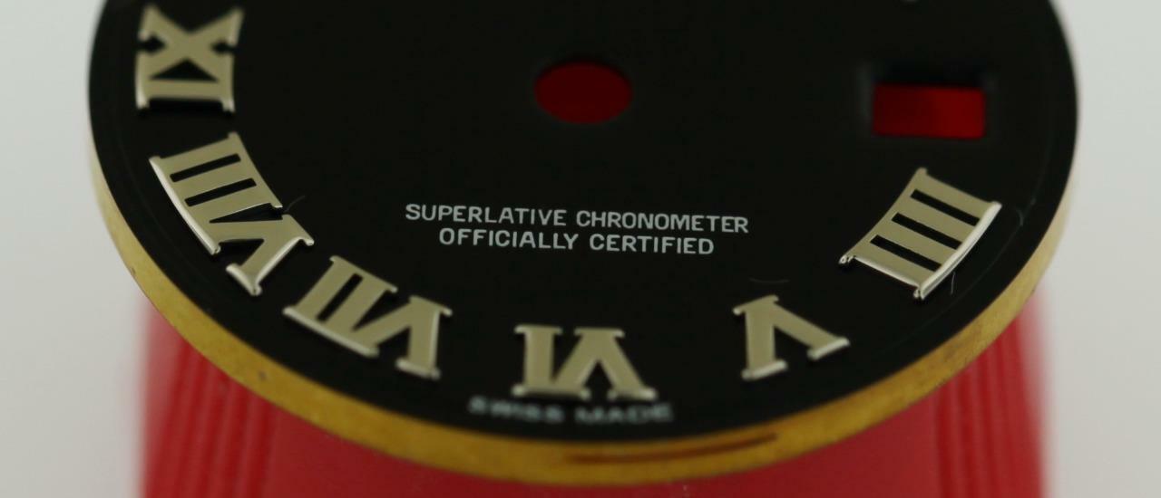 Original Rolex Lady Datejust 26mm 69190 79160 79240 Big Black Roman Dial SS #L42