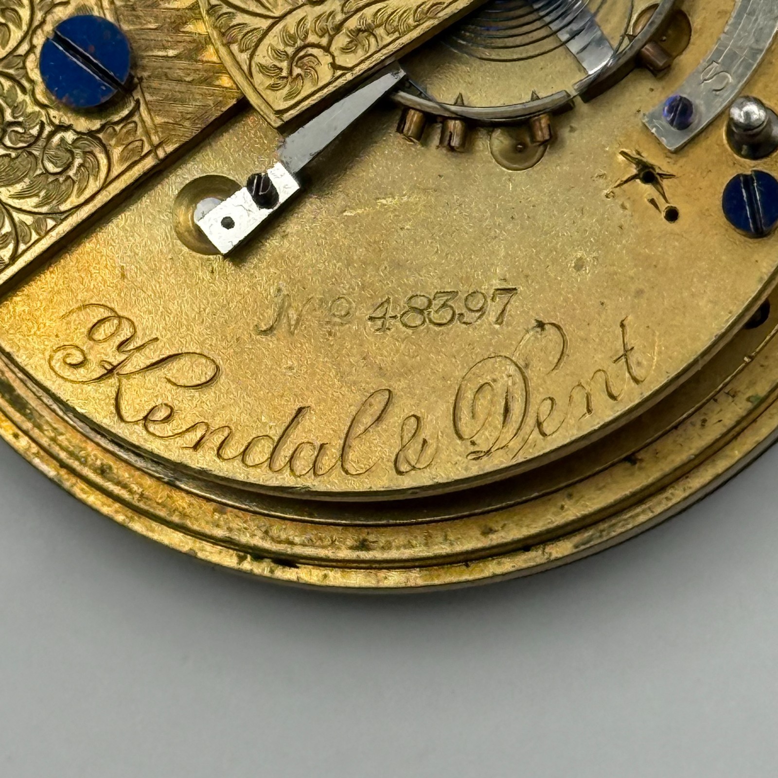 Kendal & Dent London Pocket Watch Movement – English Lever – Parts Repair 44.3mm