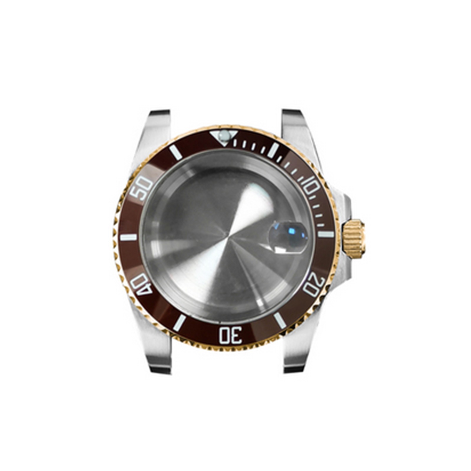 40MM Sapphire Watch Case Stainless Steel Gold Case for NH35/NH36 Watch Movement