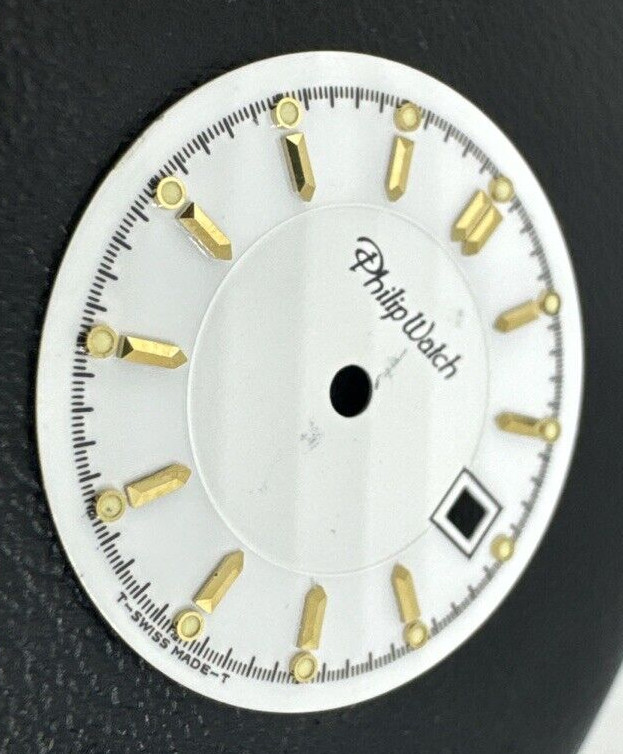 Philip Watch Quadrant ETA 956112 956114 White Yellow Gold Index D.21mm