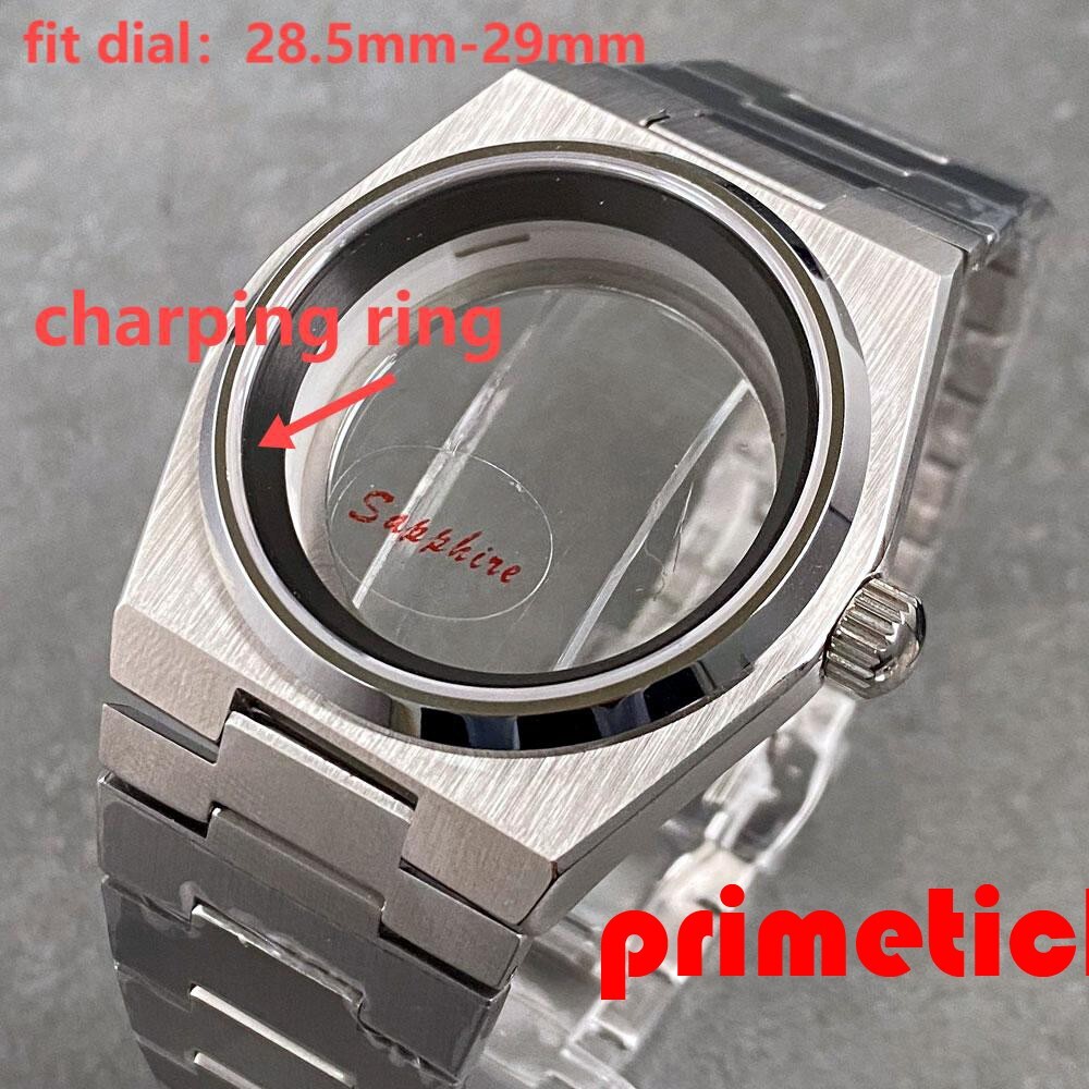 Sapphire 40mm NH35 Watch Case Band+Inner Ring Fit for Prx Super Player Mod Parts