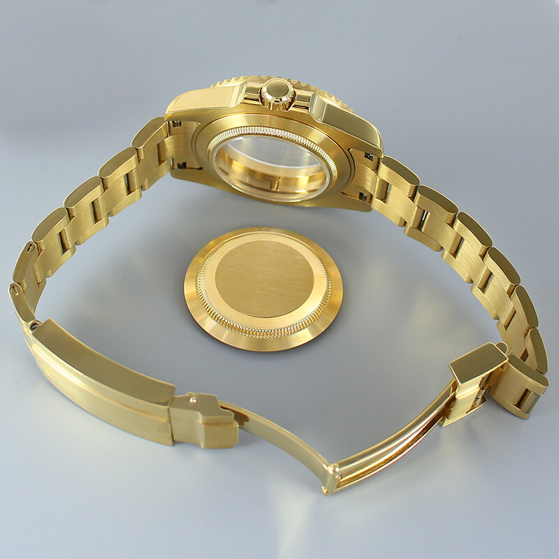 40mm Diving Watch Case Oyster Band Luminous Ceramic Bezel For Nh35/36 8215 2824