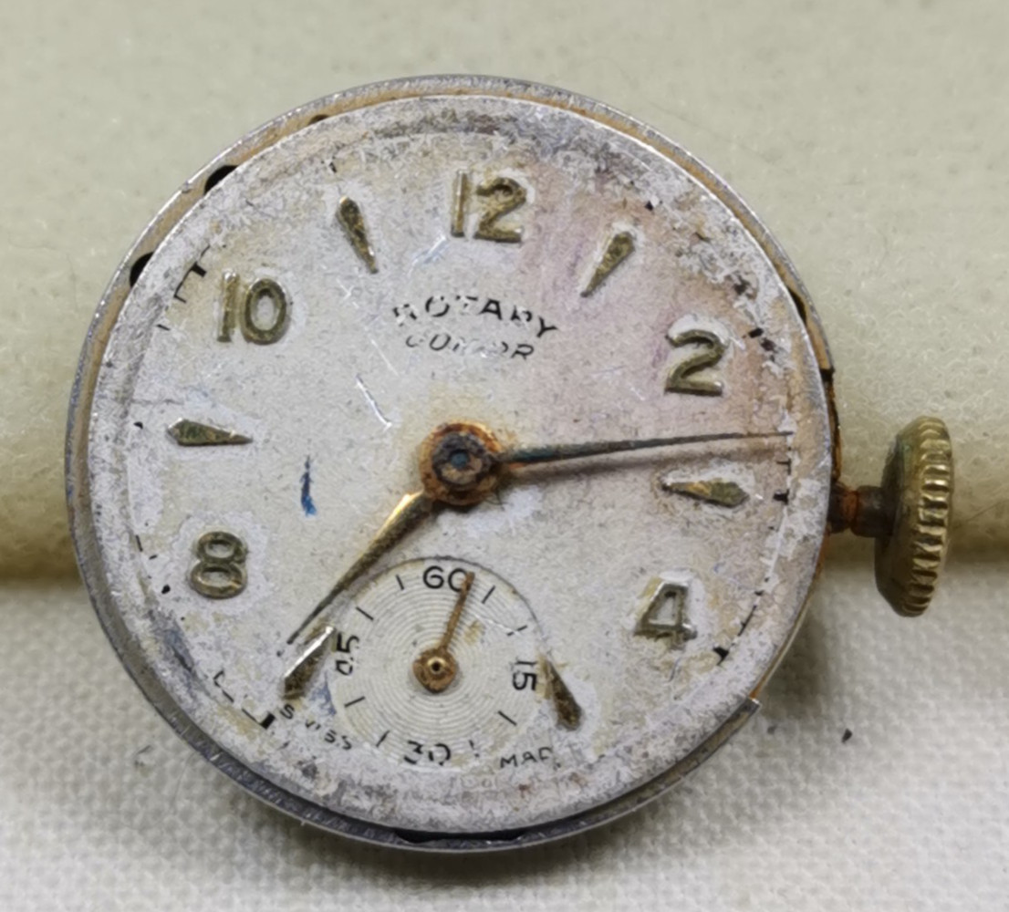 Lot 8 x Rotary Swiss Wristwatch Movements Repair/Parts