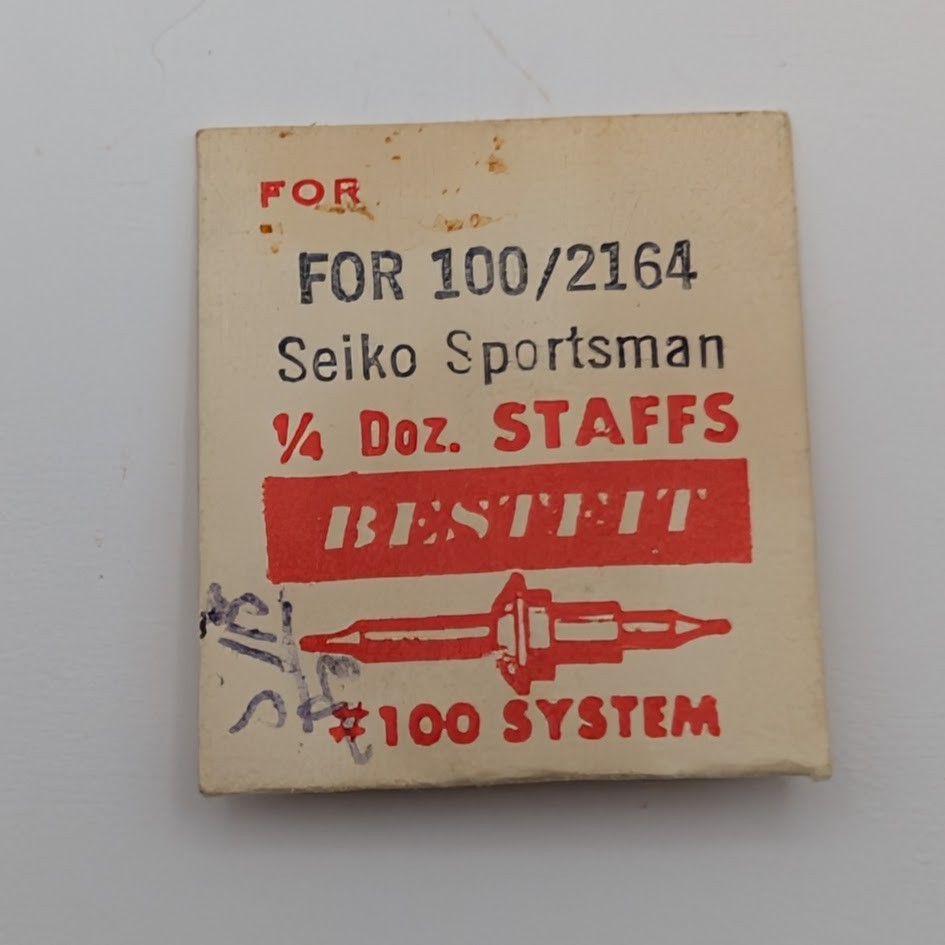 Seiko Sportsman Qty of 2 Balance Staffs Bestfit 100 / 2164 Swiss Made Vintage