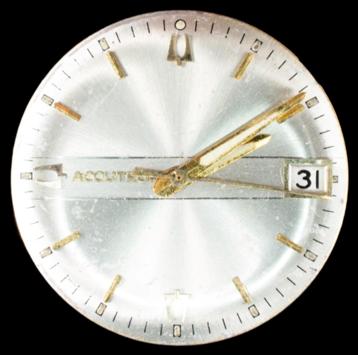 ACCUTRON Bulova Cal 218D Silver Dial Gold Markers