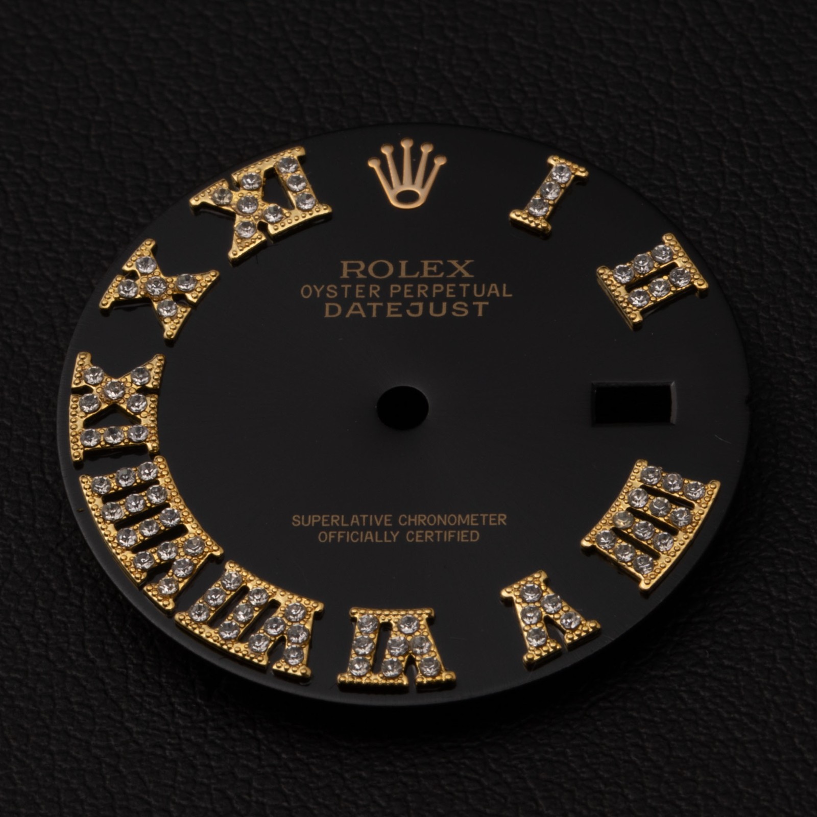 Rolex Dial Custom Black Diamond Roman 36mm for Datejust Watches