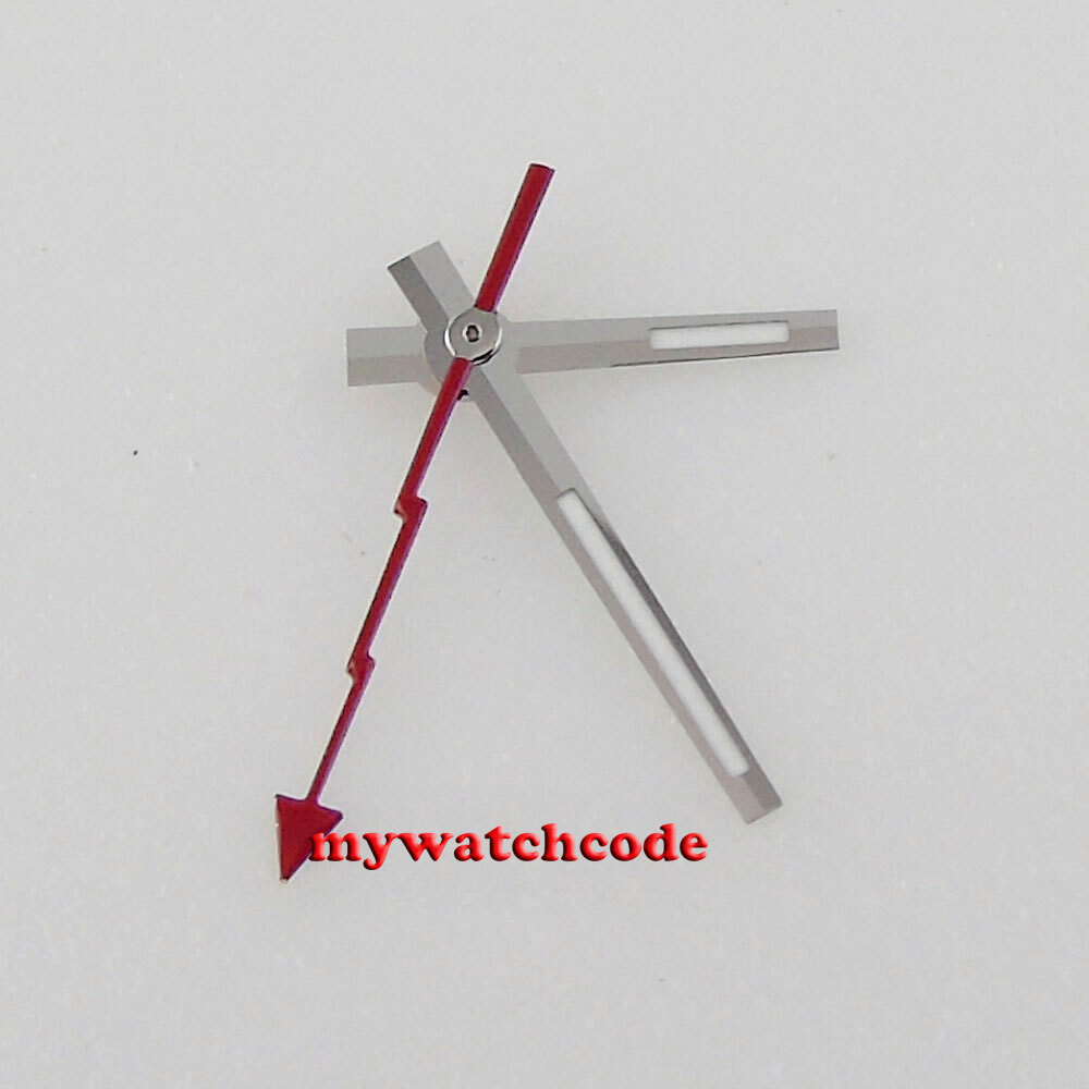 red blue orange hand silver edge white watch Hand fit NH35 NH36 7s26 ETA 2824