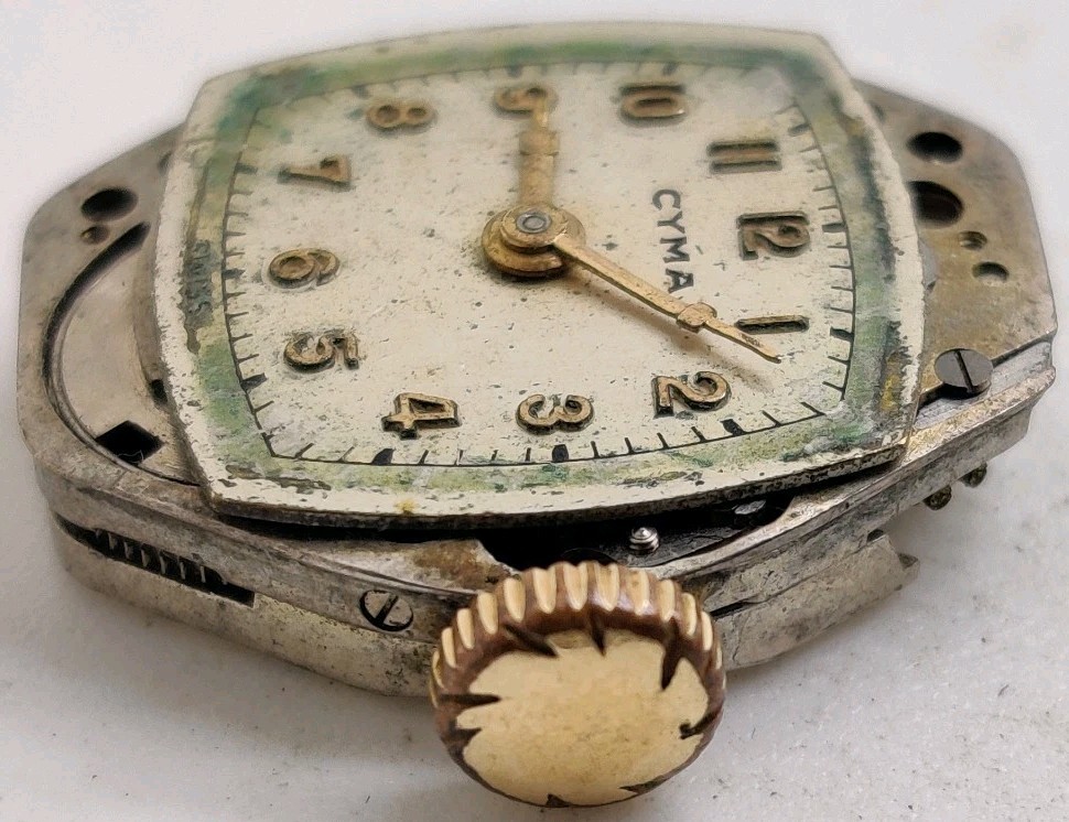 Vintage Mathey-Tissot Cyma Cal. 384K 17 jewel watch movement Running