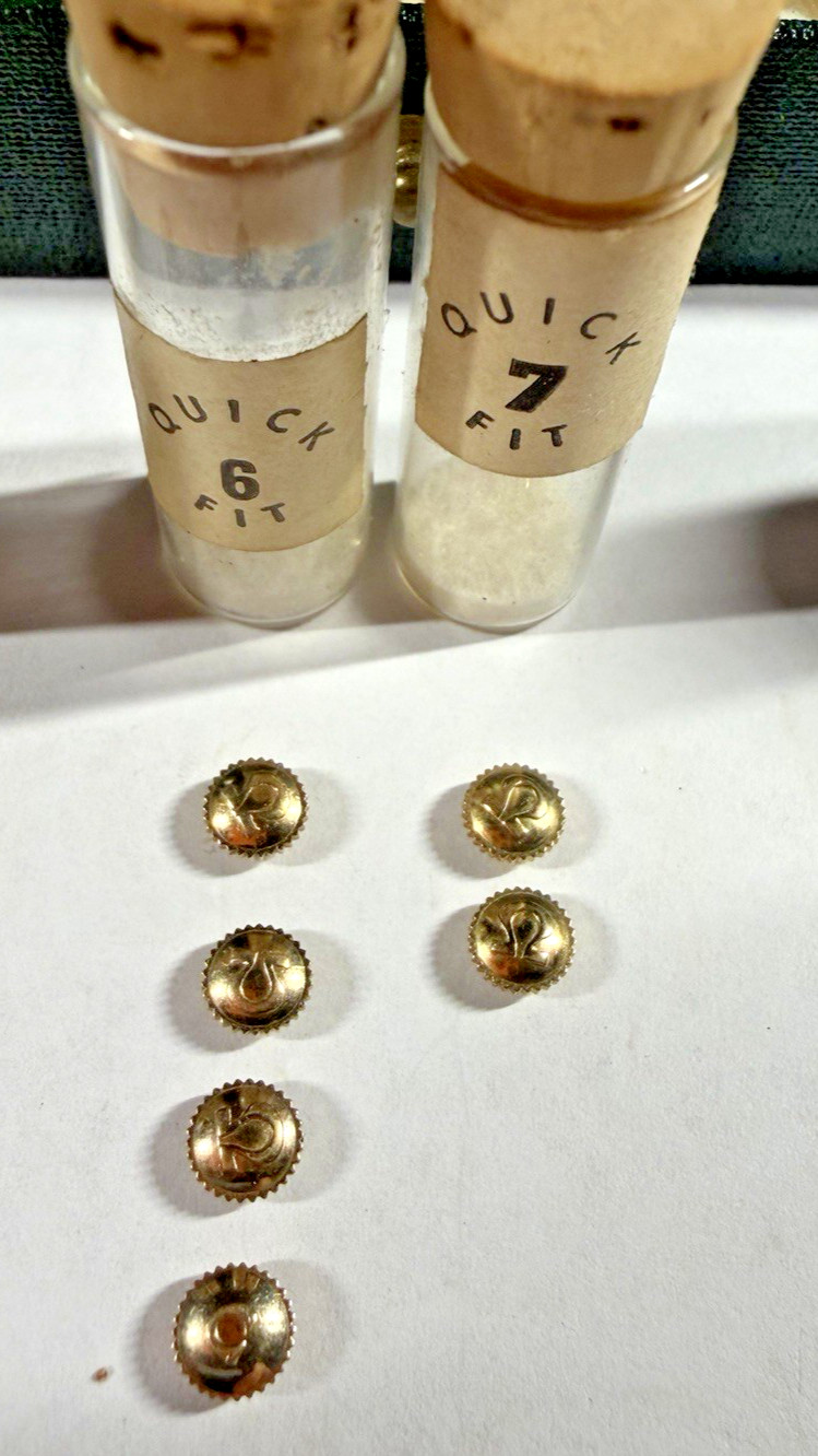 Omega Signed Crown Lot Genuine Quick Fit No. 356 14K Gold-Filled Watchmaker Lot