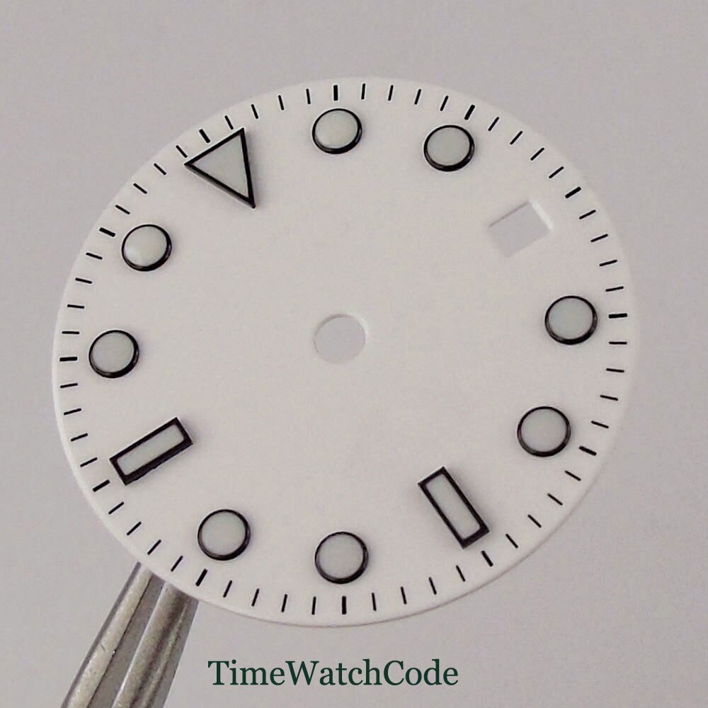 28.5mm Watch Dial White Face fit Miyota8215 821A DG2813 3804 ETA2824 2836