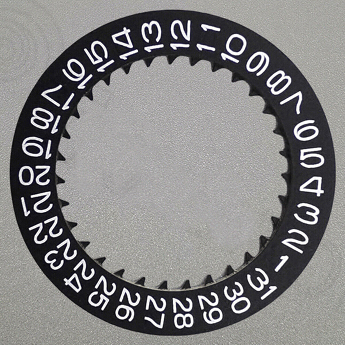 Black Date Disk with White Font for NH36 Movement Watch Part Date at 3 O’clock