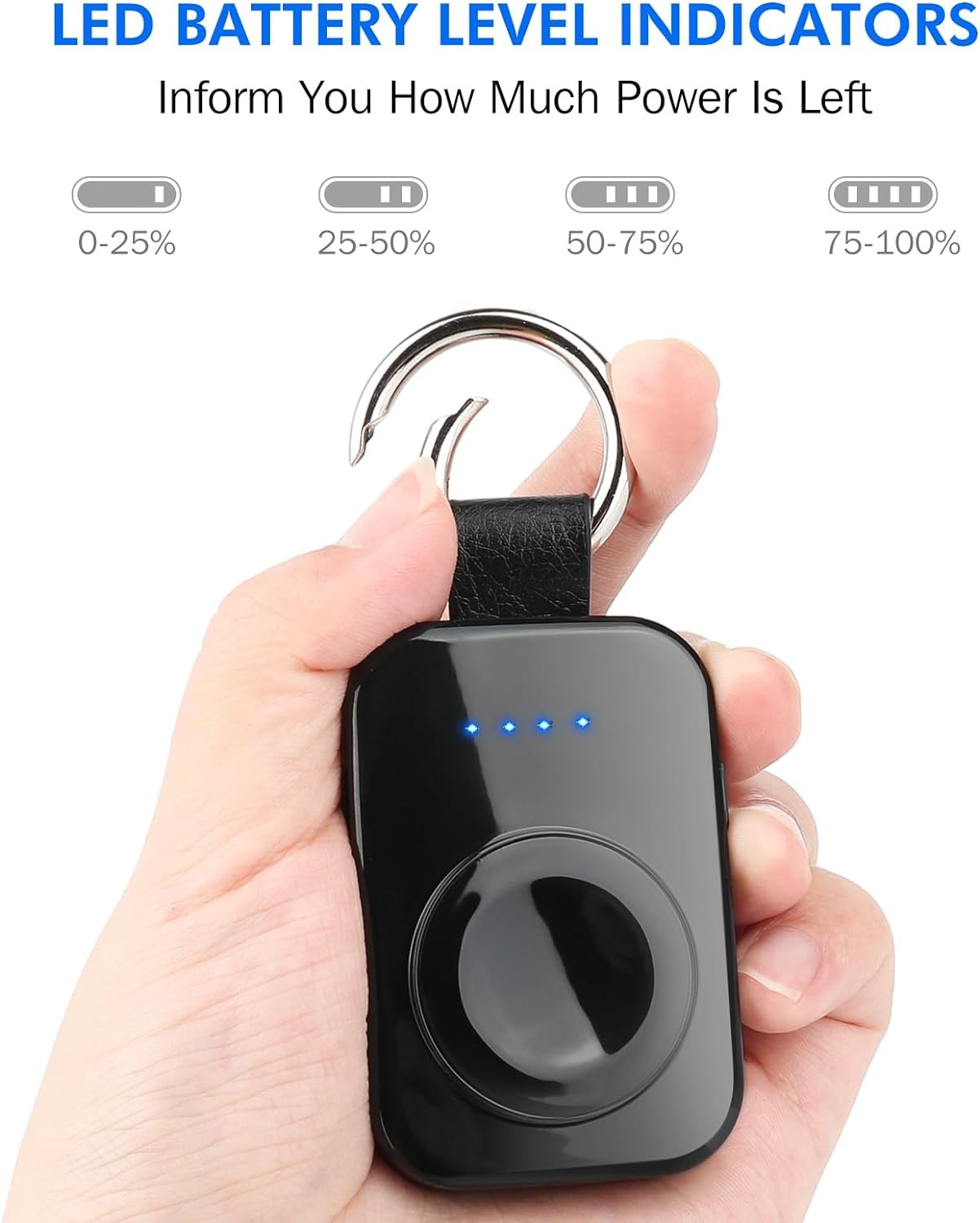 Portable Wireless Magnetic Charger For Apple Watch iWatch Power Bank Keychain