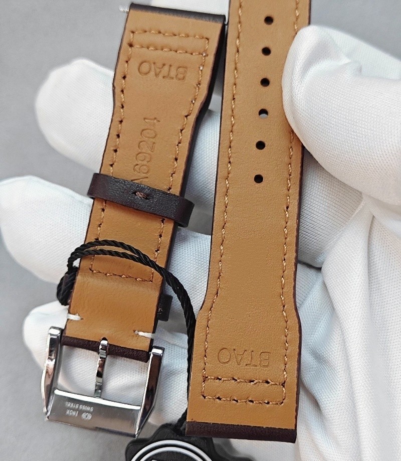 DIY 43mm stainless steel kit with dial, strap, and hands suitable for 7750