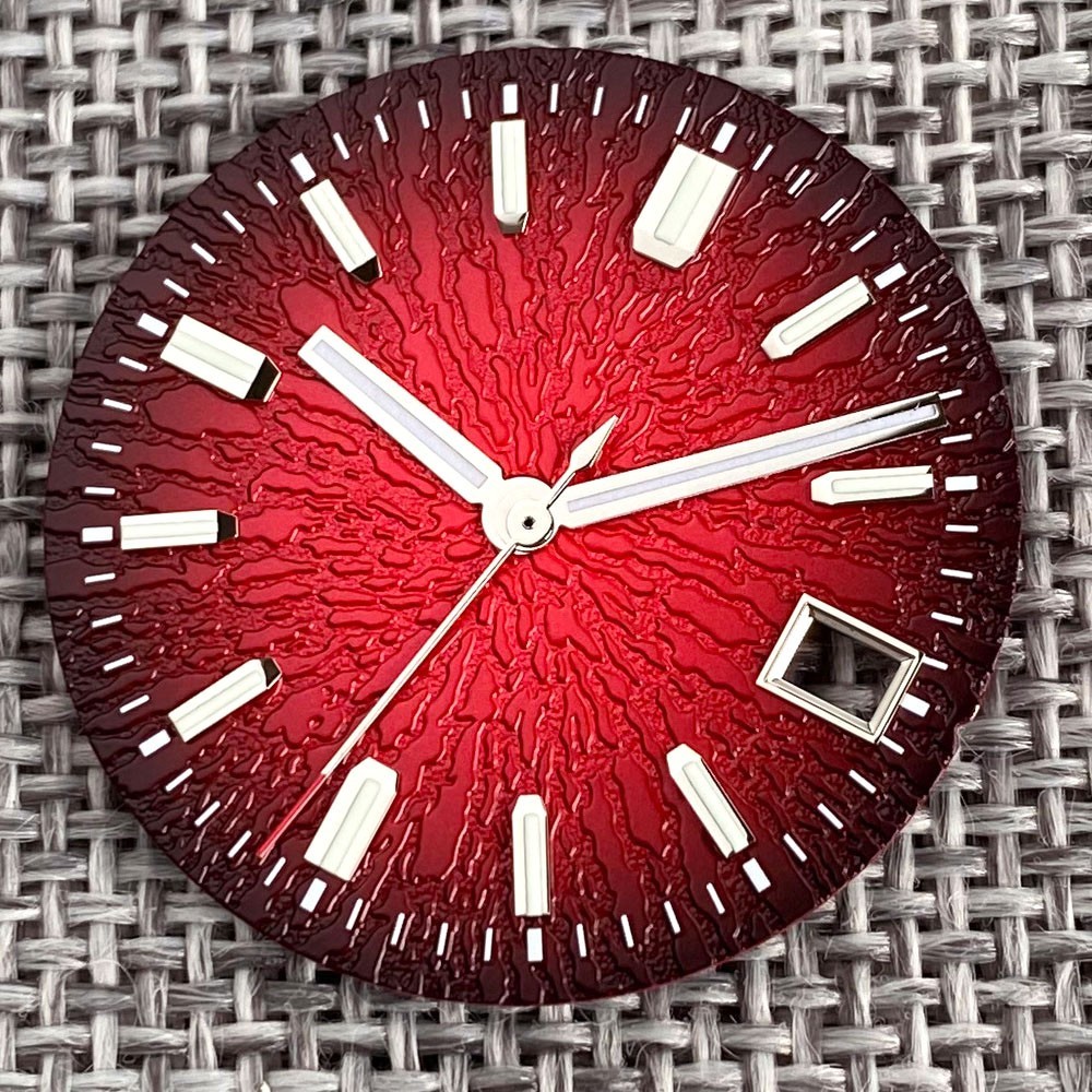 29mm NH35 Textured Watch Dial Luminous for NH36 NH38 NH70/71/72 4R35/36 MOD Dial