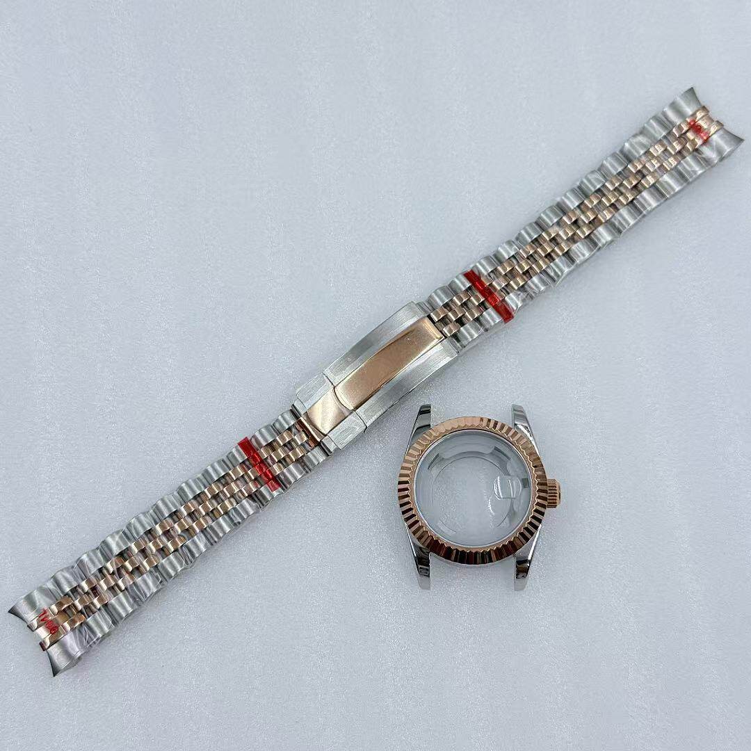 31mm Female Stainless Watch Case +Strap Sapphire for Nh05 Movement 24.5mm Dial