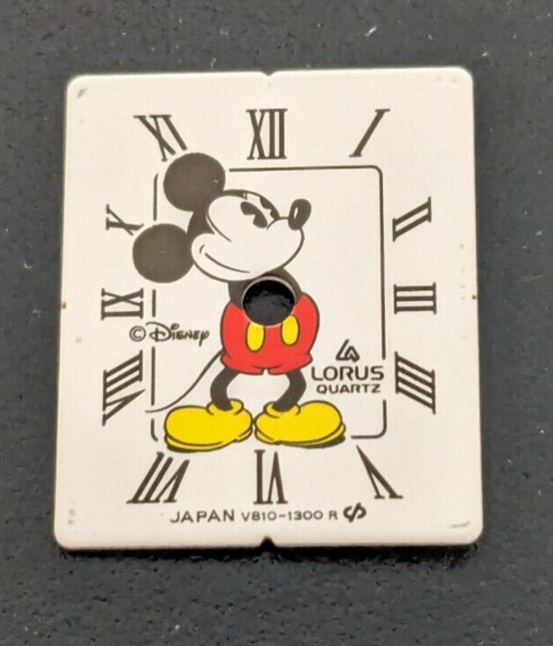 Vintage Lorus V810-5000 1300R Mickey Mouse Tank Watch Dial