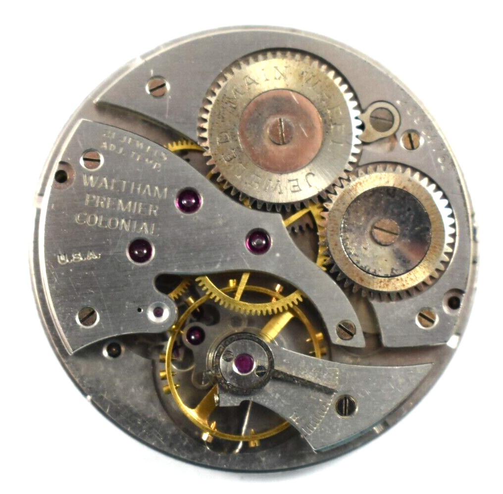 Vintage Waltham Grade 1617 Premier 12s 21J OF Pocket Watch Movement lot.wf