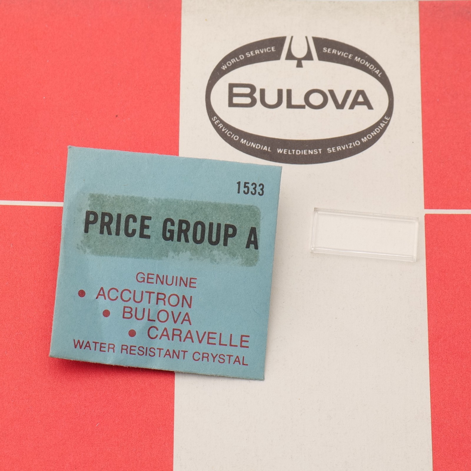Original Genuine Bulova 1533 Crystal NOS Watch Part New Old Stock (C1D25)