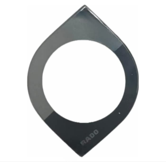 Mineral Crystals Rado Flat Leaf Shape with Silver& Black Border(44.0×32.0×1.0)mm