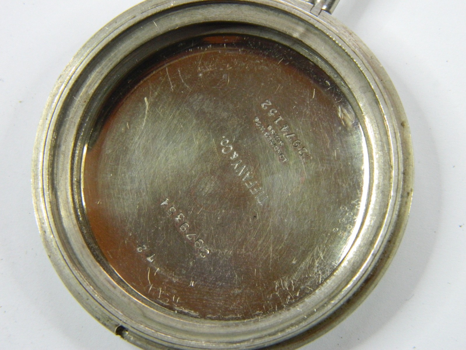 FINE VINTAGE SWISS TIFFANY & Co. LONGINES SILVER TRAVEL CLOCK WATCH CASE ONLY