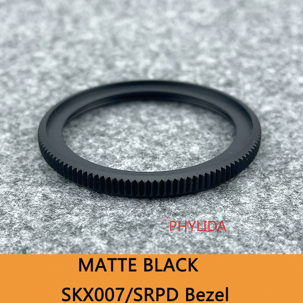 SKX007 SRPD Coin Edge Matte Black Bezel 316L Stainless Steel Included Gasket