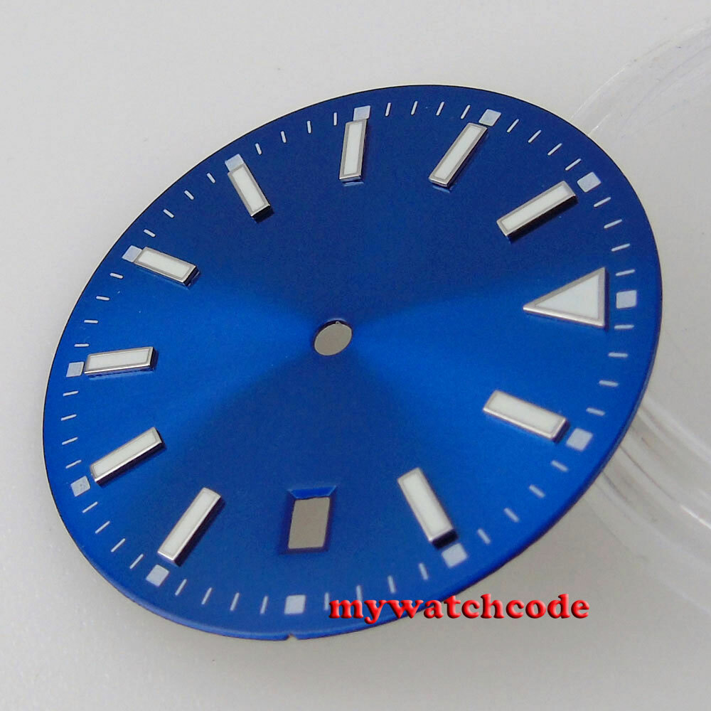 33.5mm blue black white Watch Dial luminous marks for Japan NH35 NH36 movement