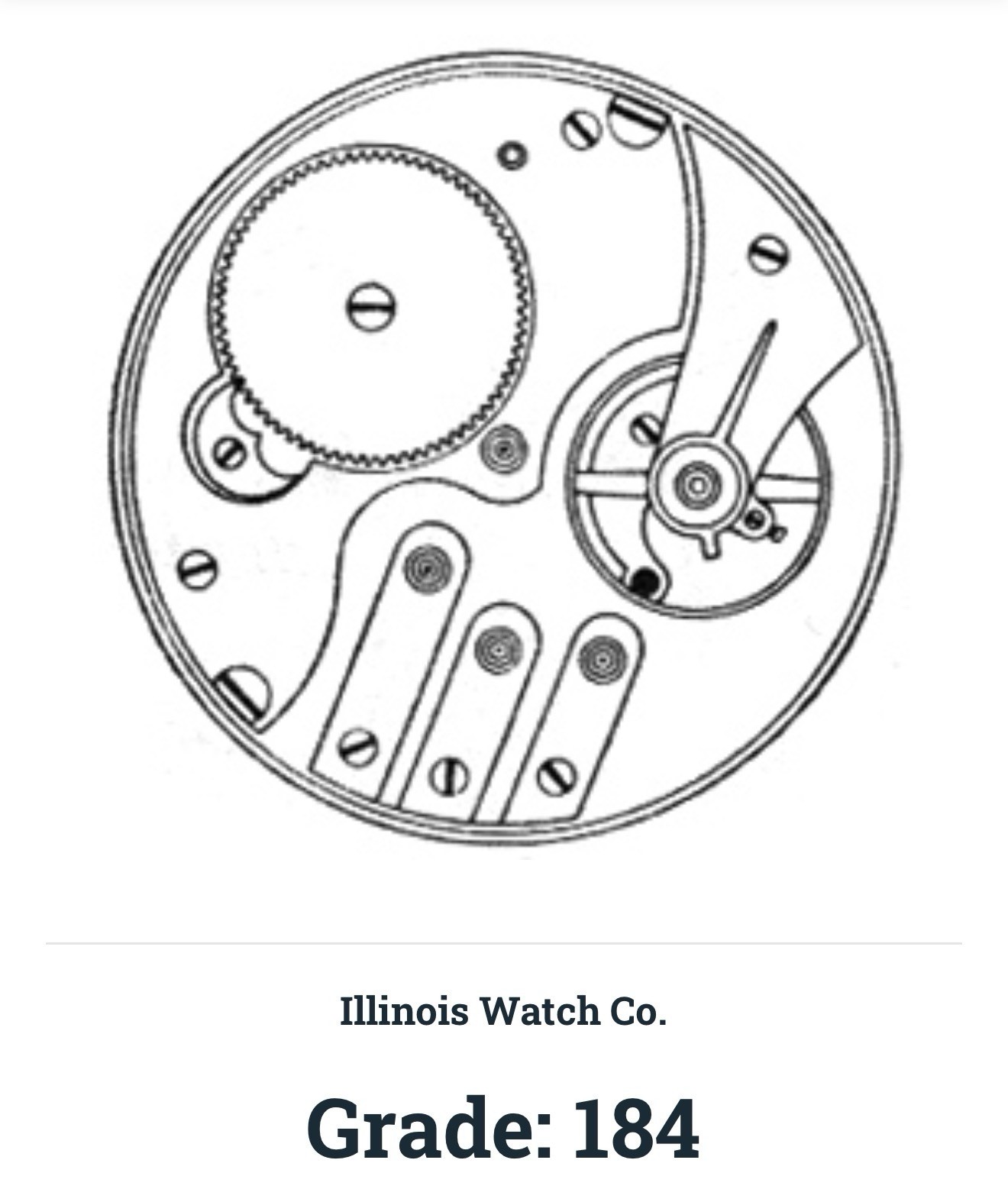 Illinois Grade 184 Pocket Watch Movement Dial 16S 17J Parts Repair 1906