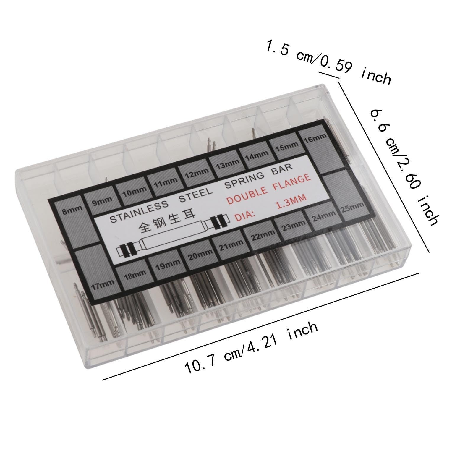 Watch Spring Bar Pins Set – Strap Link Pins for Watchmakers with Storage Case