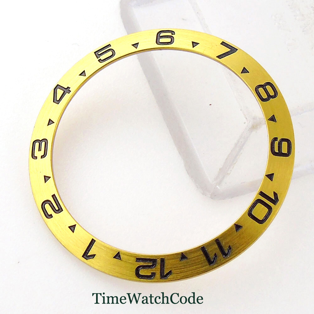 38mm Sloped Bezel Insert Aluminum Alloy Watch Ring Fit 40mm Watch 12/24 Hours