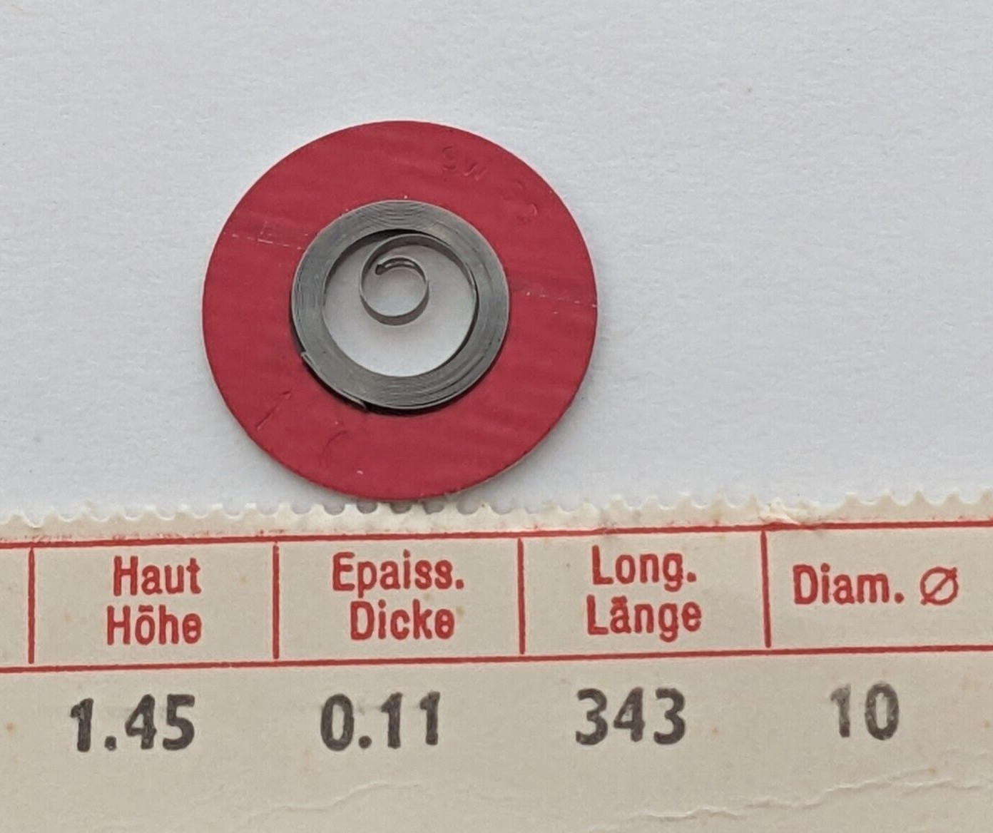 ETA Caliber 2750 Mainspring Swiss made x 1 piece FREE POST