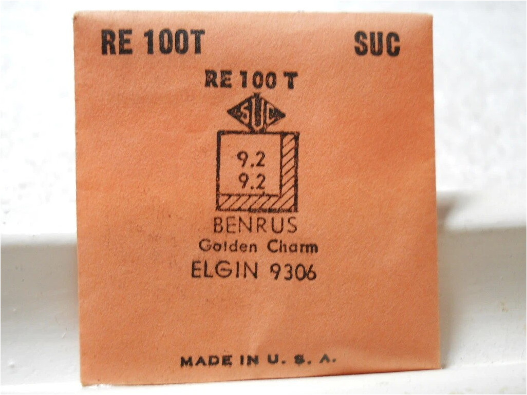 SUC RE100T Watch Crystal For Benrus Golden Charm – Elgin 9306 – 9.2 x 9.2 mm