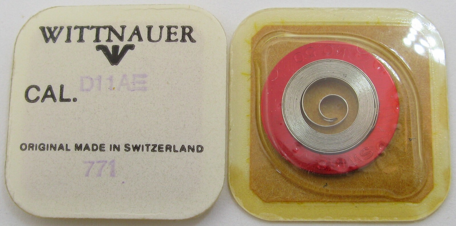 Wittnauer D11AE mainspring for automatic watch part #771 * white alloy *