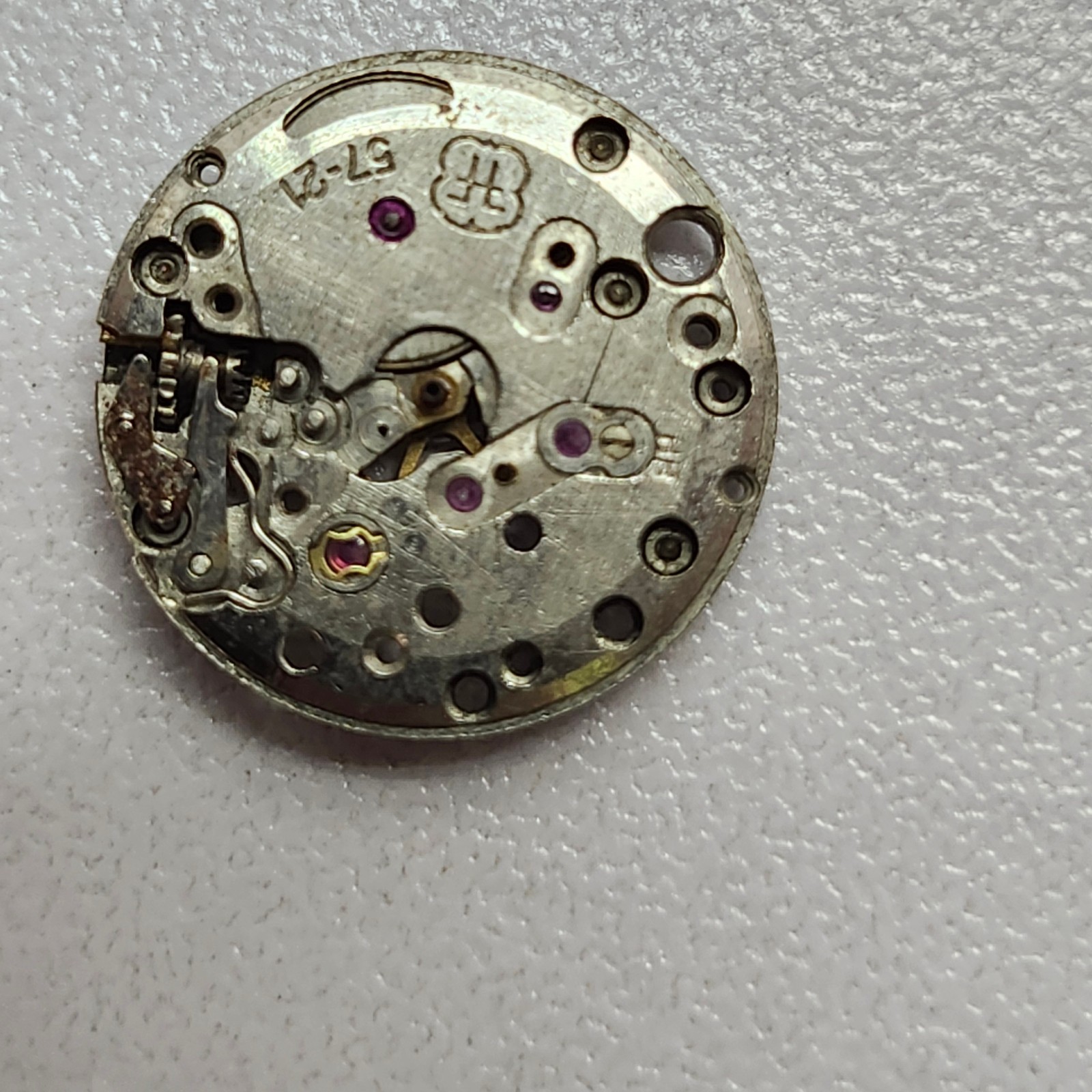 Lot of 2 Mechanical Watch Movements for Parts/Repair -FHF 57-21 & Caliber 815