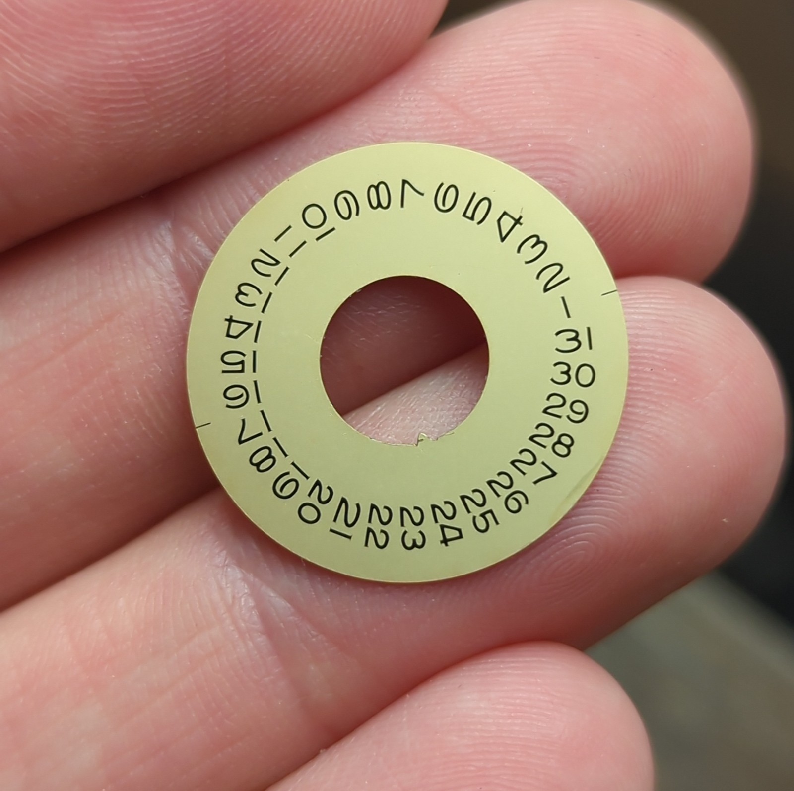 Rolex Day-Date Date Disc for 3055 Movement fits 18038 Gold Champagne (T55)