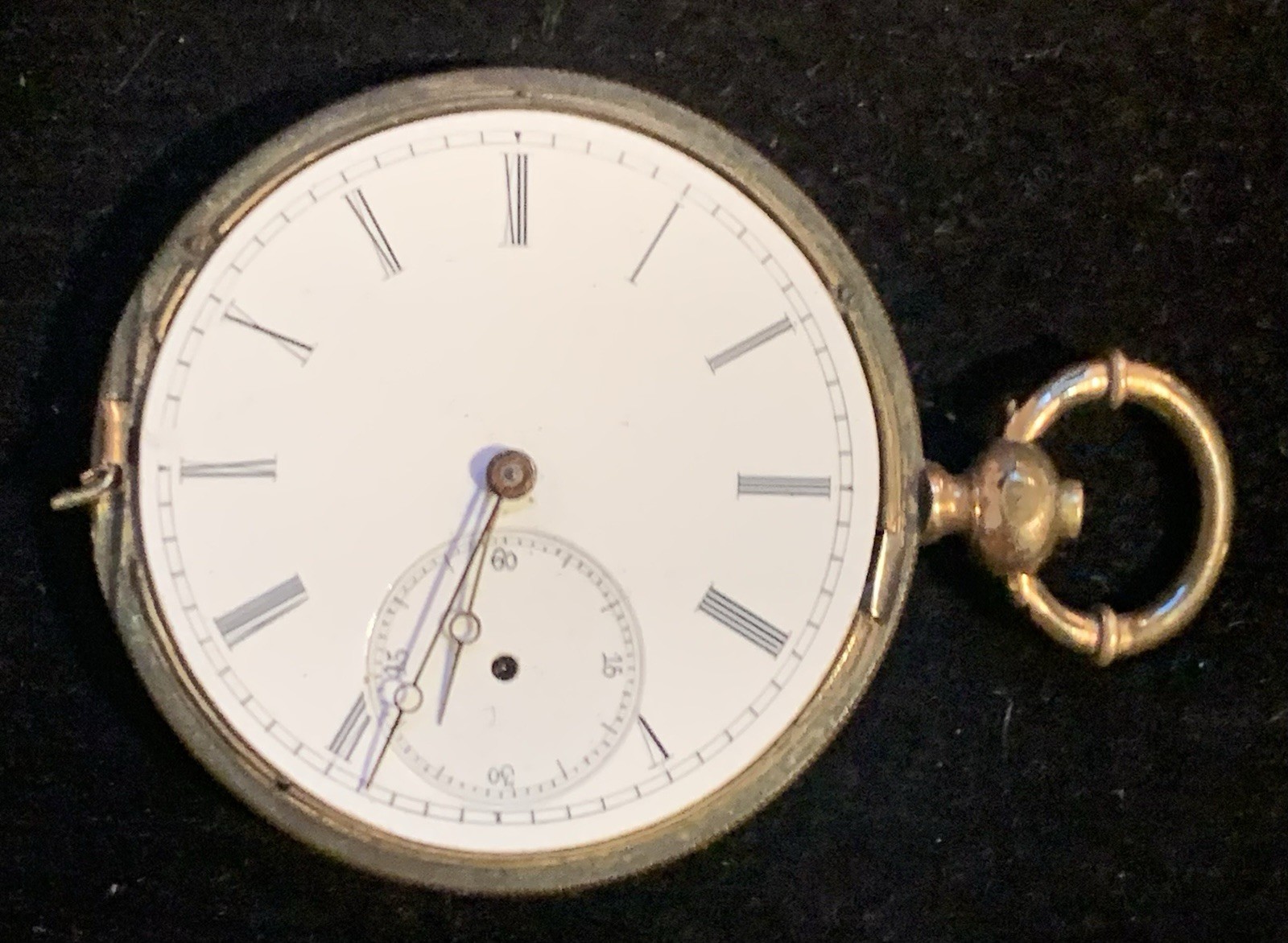 Vintage Bar Movement Parts Pocket Watch No Running Incomplete