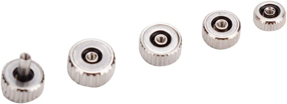 170PCs Stainless Steel Watch Crowns & Stems Assorted Gold Silver Flat Long Mixed