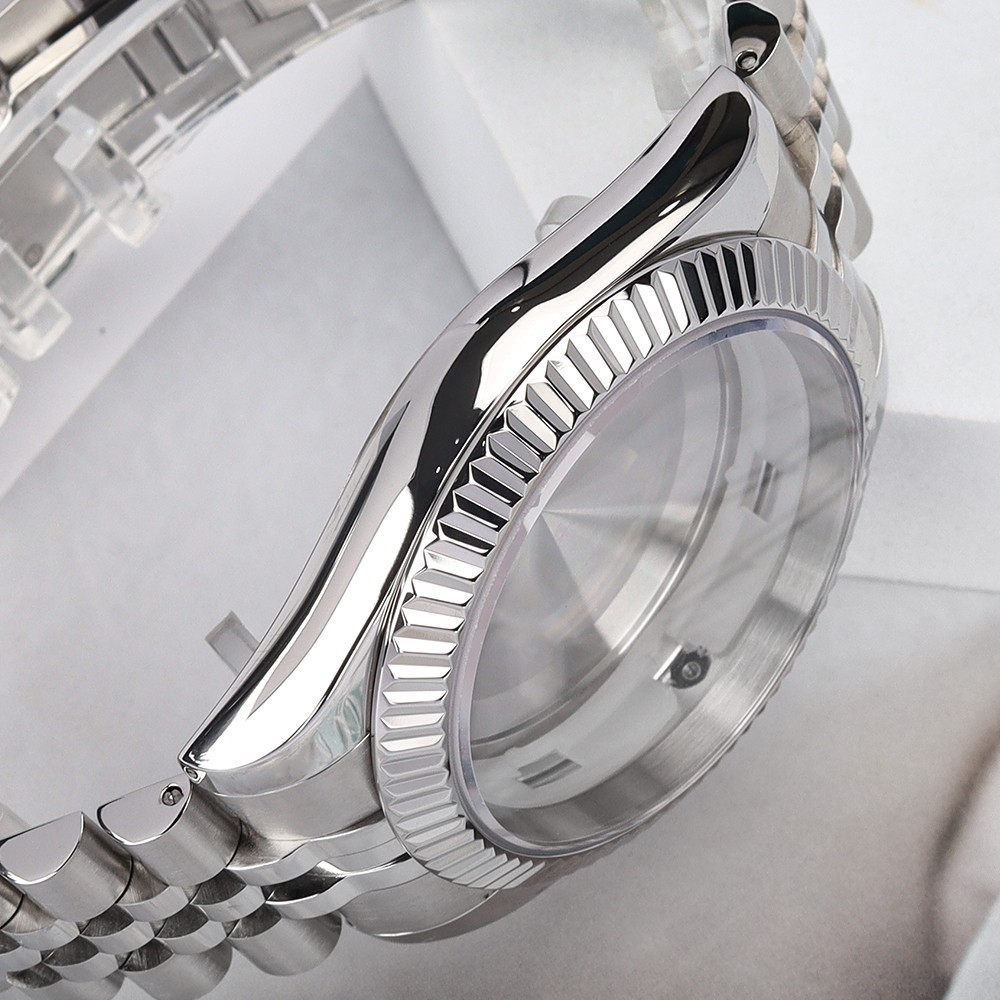 40mm Oyster Date Watch Case+Jubilee Bracelet Sapphire For Seiko NH35 36 Movement