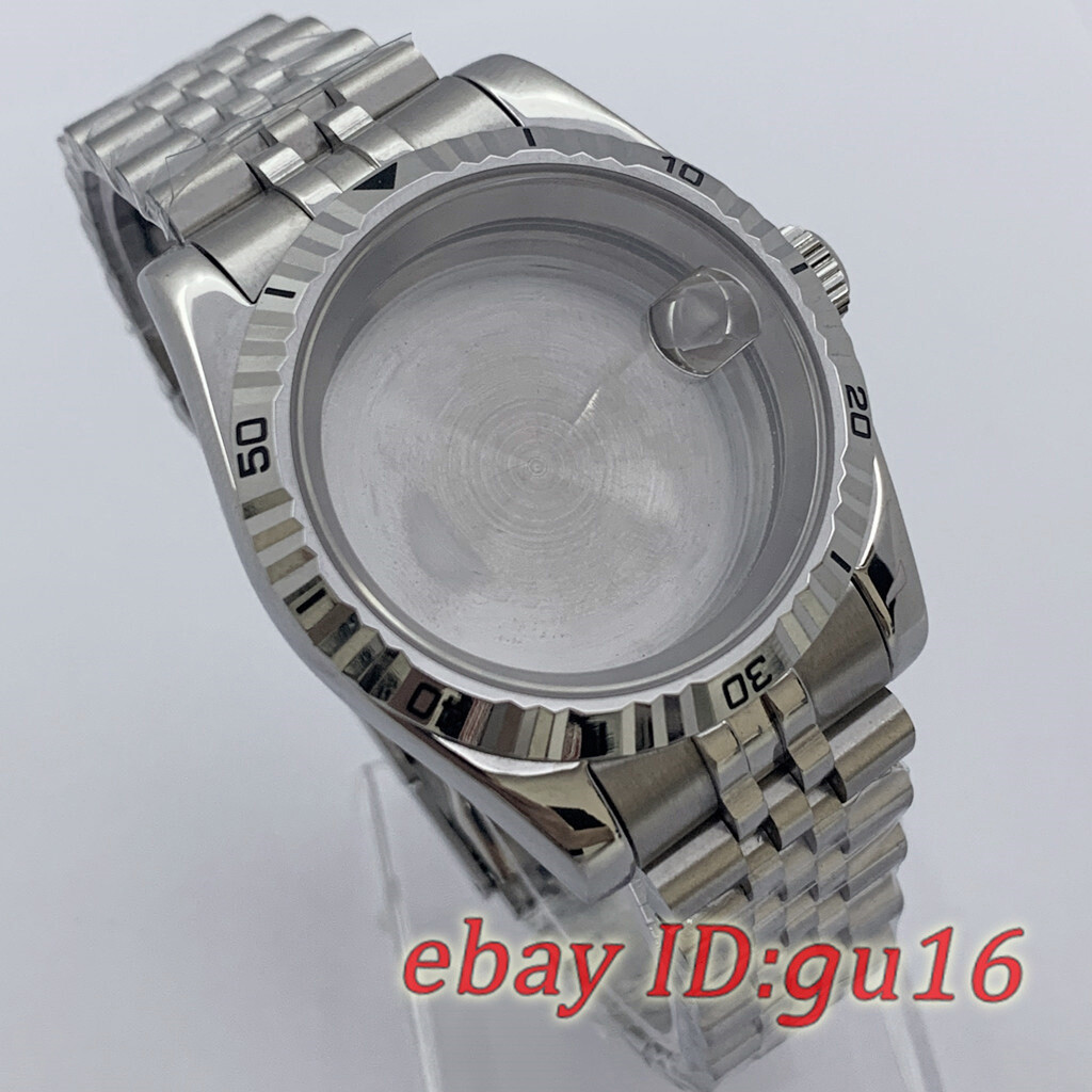 40mm Sapphire Watch Case strap With Number Fit NH34 NH35 NH36 ETA2824 PT5000