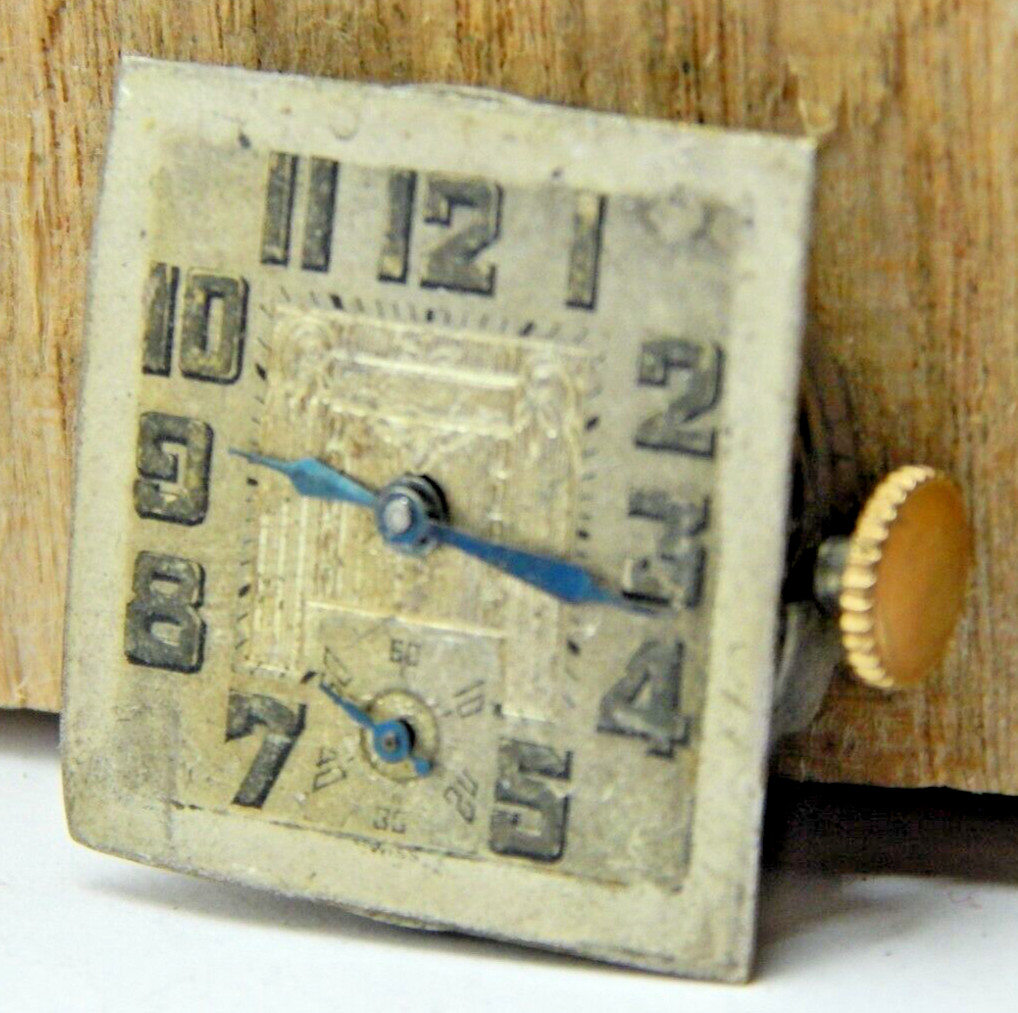 Vintage Westfield 10B 6 jewel 2 adjustment men’s wrist watch movement with crown