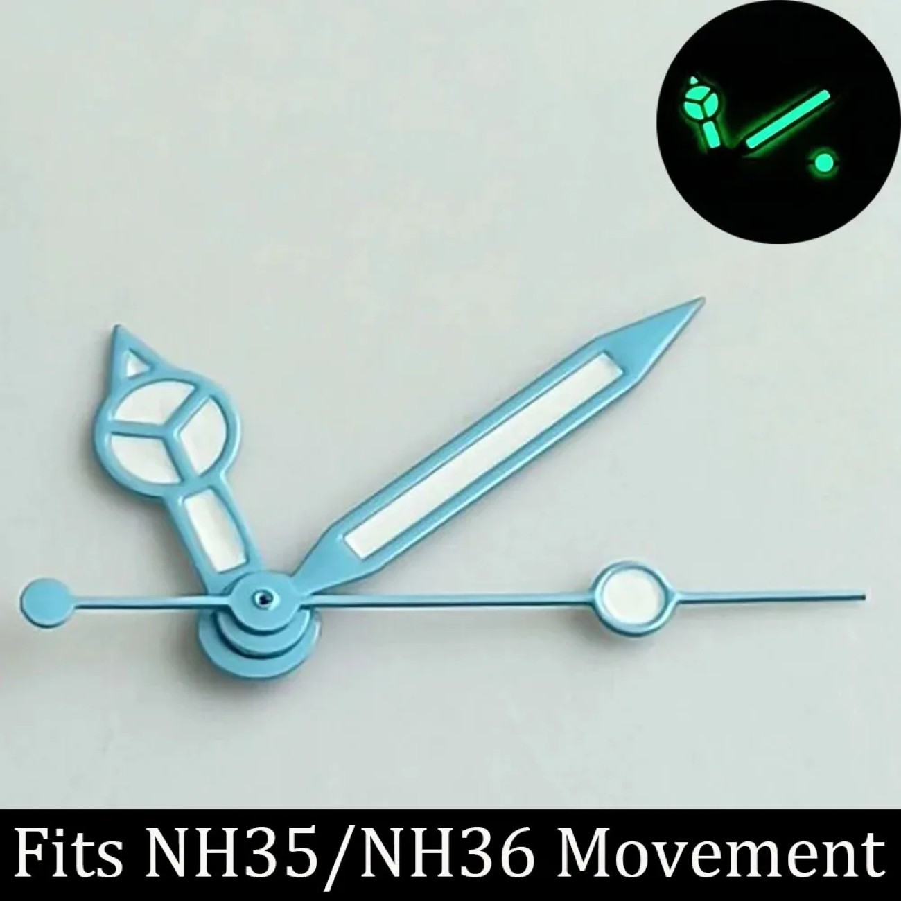 Green Luminous Watch Pointer Fit Needle For NH35 NH36 Hands NH Series Movement