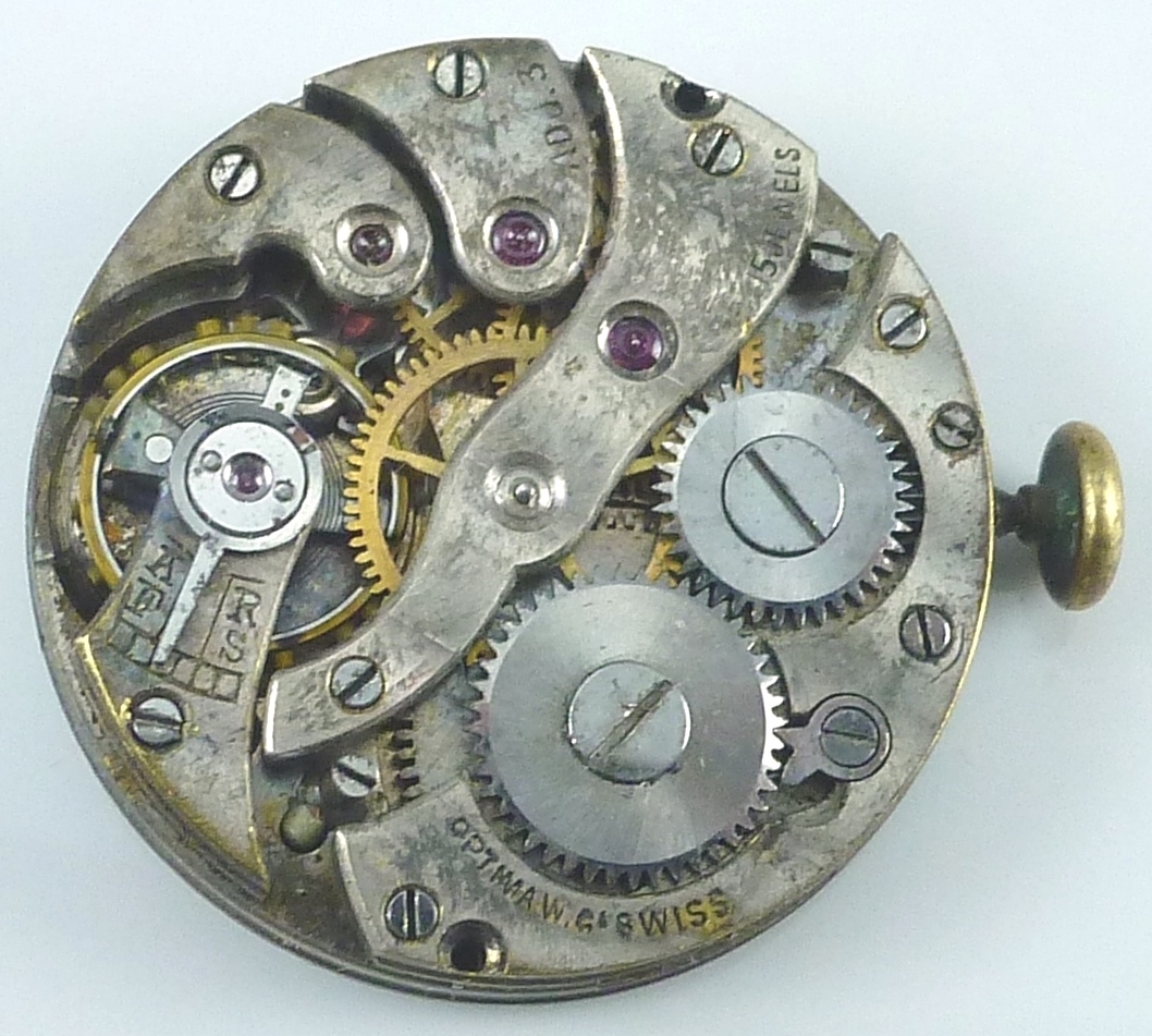 Vintage Optima Watch Co. Wristwatch Movement – Parts / Repair