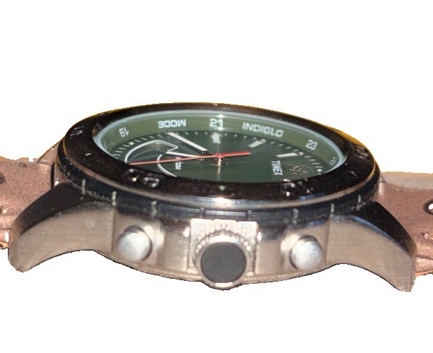 Vintage 2009 Timex Expedition T45201 Dual Time Ana-Digi Watch Green Dial WR100M