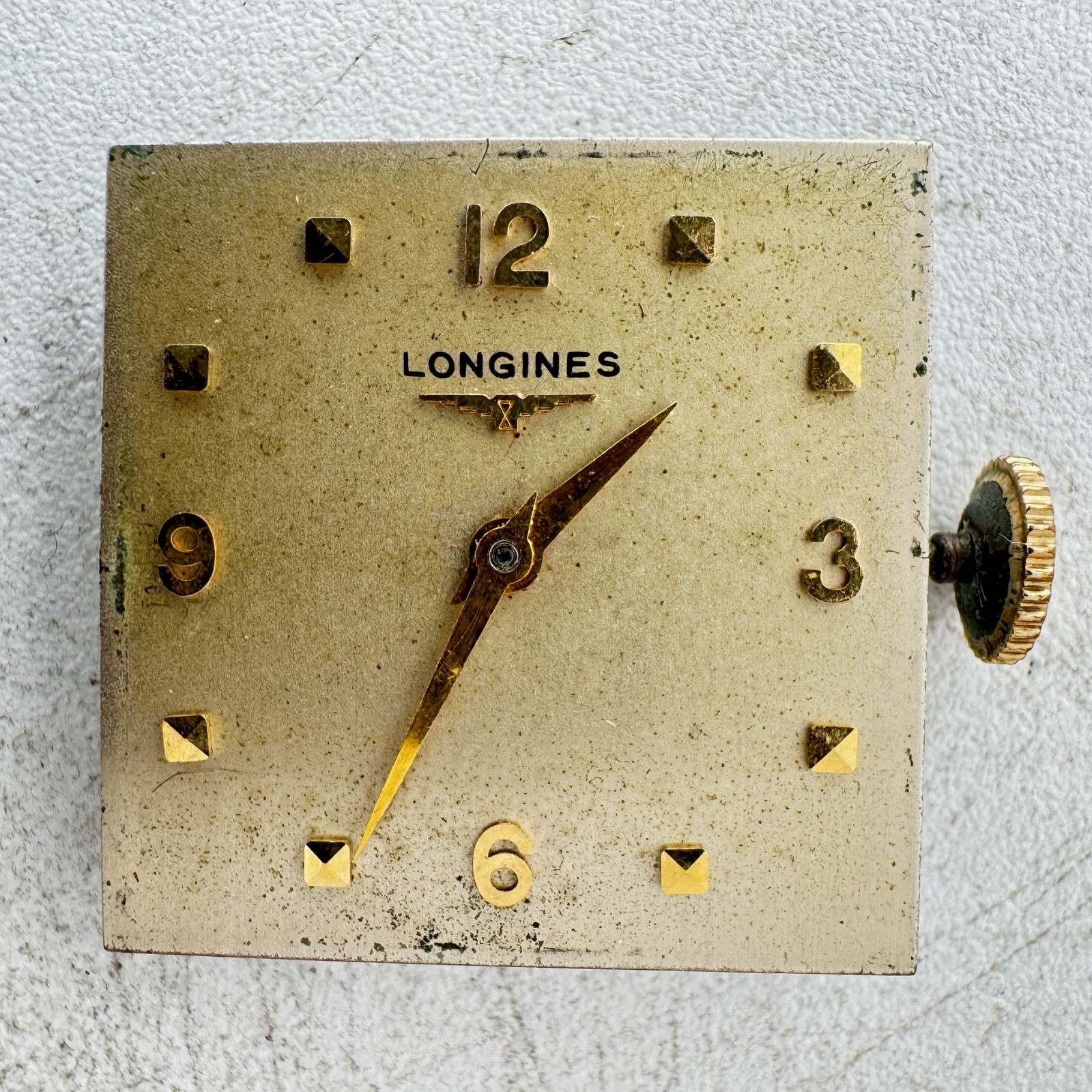 Vintage 21mm 1952 Longines Square Dial Mechanical Wristwatch Movement 22L Swiss