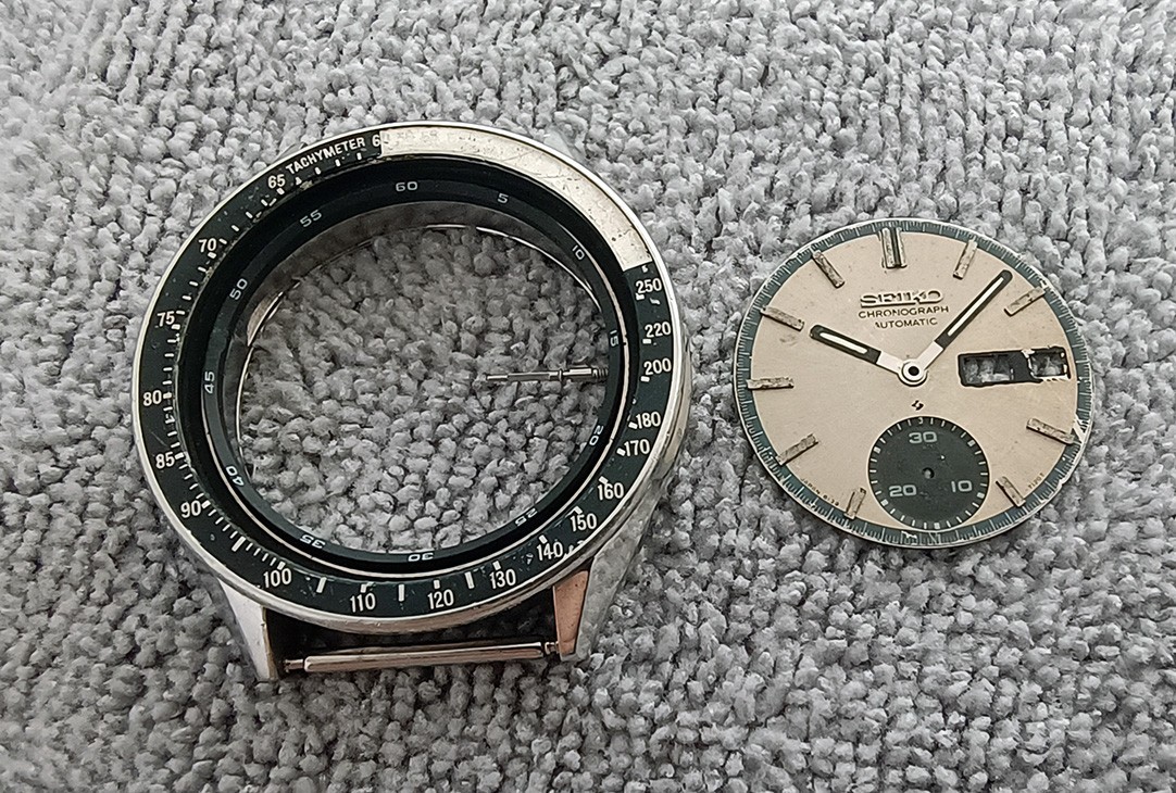 RARE GENUINE CASE + DIAL SEIKO 6139-6040 All STAINLESS STEEL AS-IS FOR PARTS