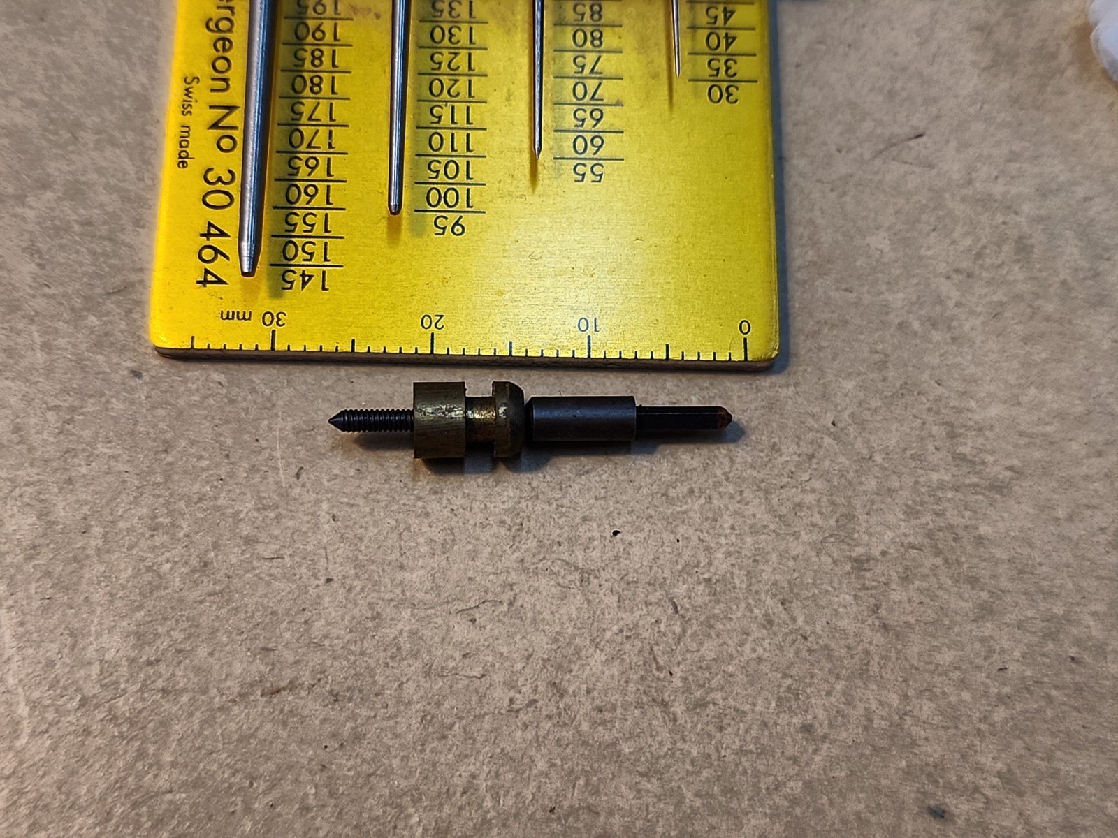 NOS American Pocket Watch Stem With Collar-16s Square-1.15mm Tap 2-1.50mm