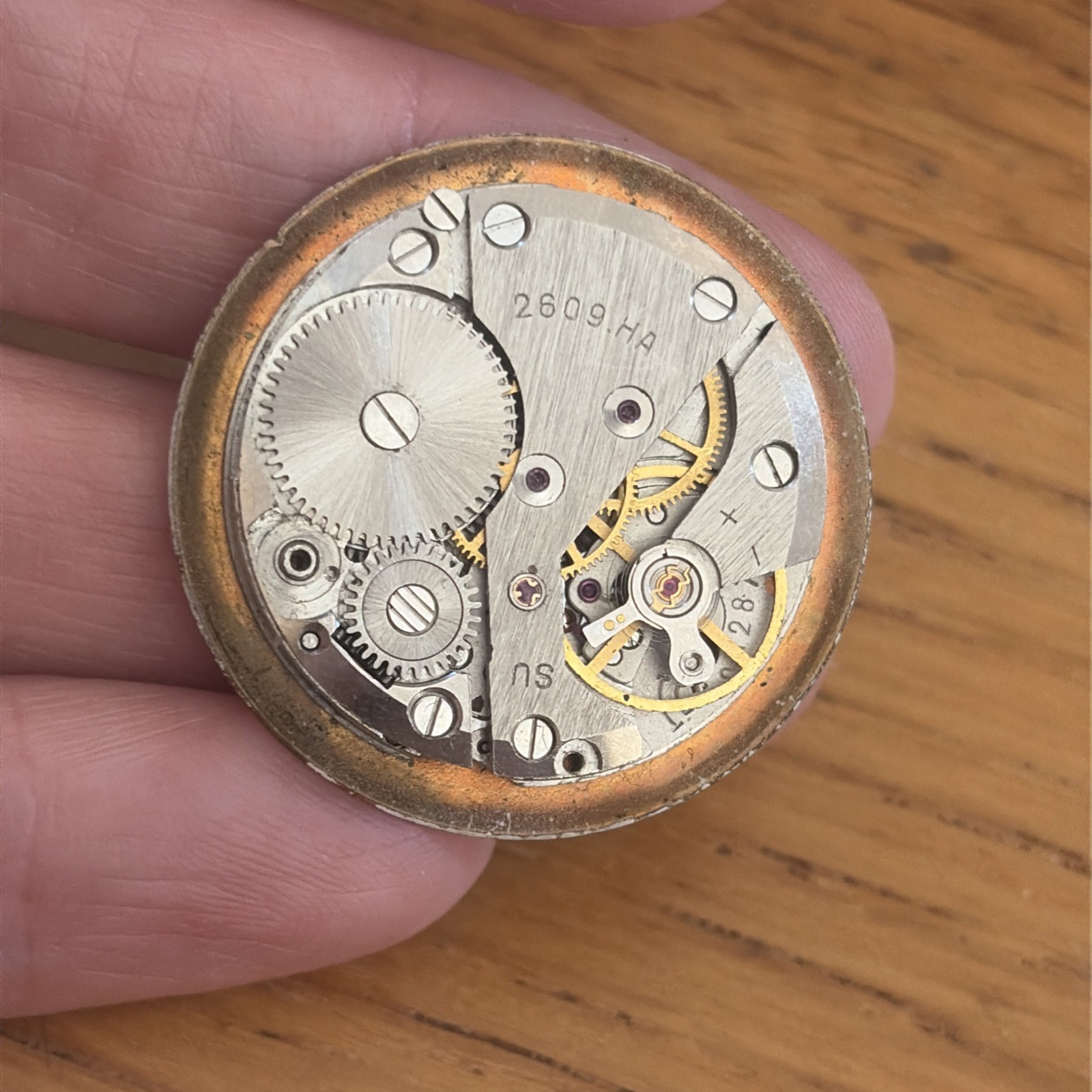 Vintage Raketa 2609.HA USSR -watch movement for parts Sekonda Watch face front