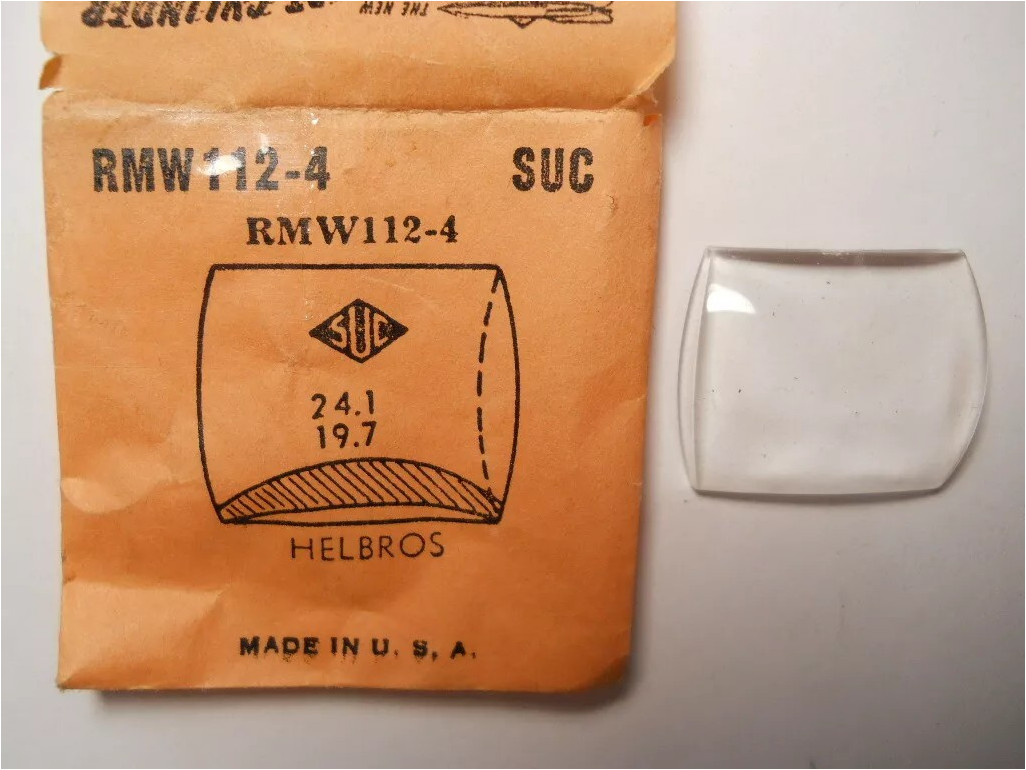 SUC RMW112-4 Watch Crystal For Helbros – 24.1 x 19.7 mm Replacement Repair Part