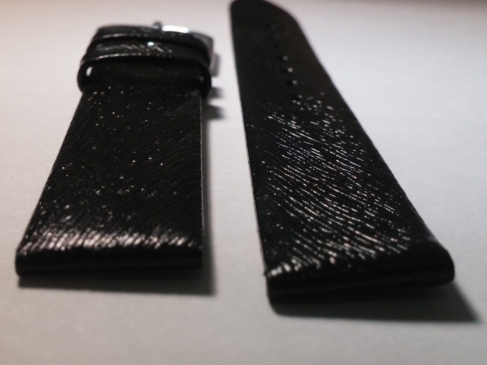 Fendi Band/Strap BLACK genuine leather, 15/14mm, lengths 60/100mm