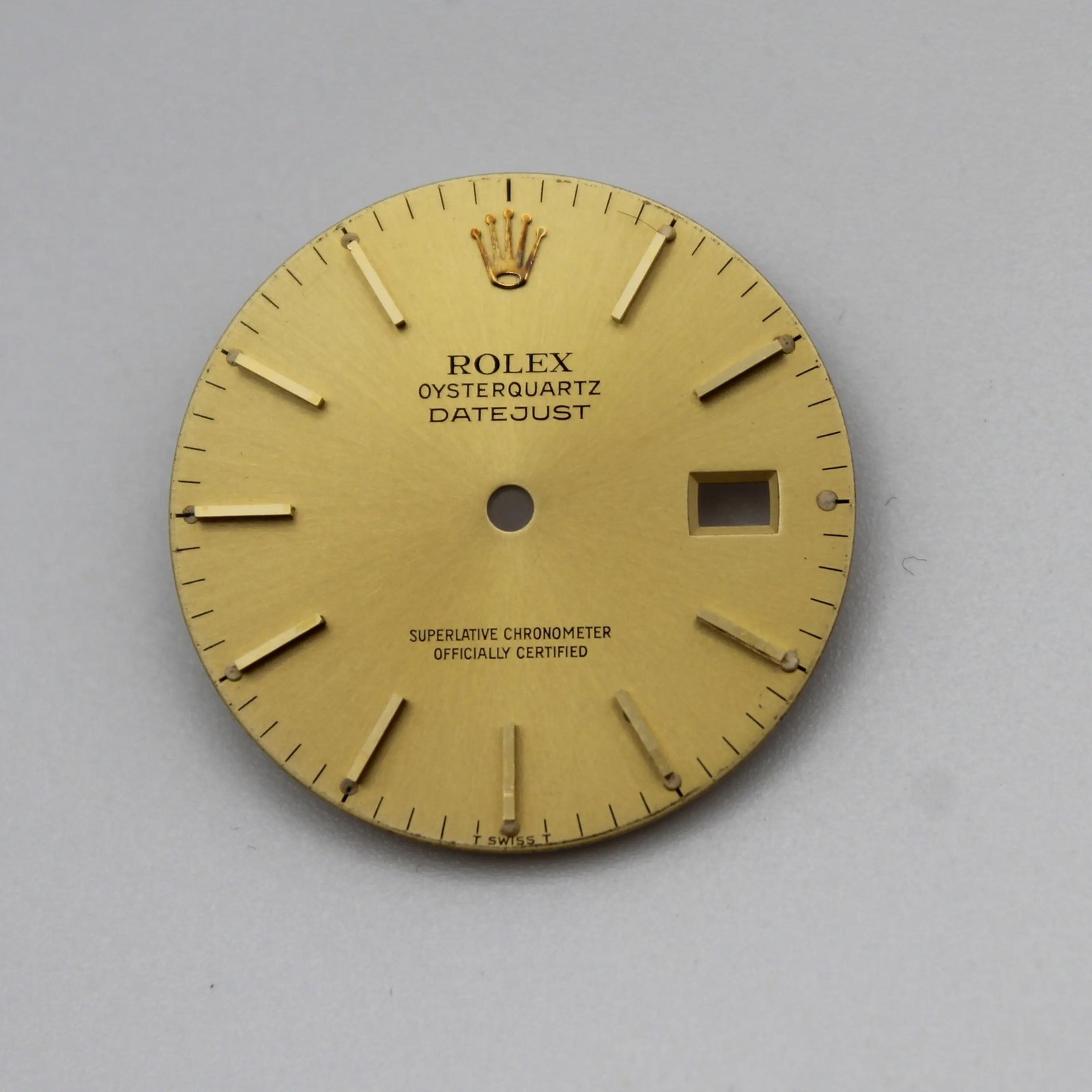 Rolex Datejust Oysterquartz 36MM Champagne Sticks Markers T Swiss T Dial 17013