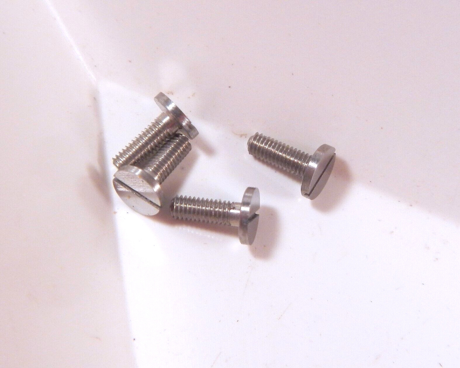 1 Pair of NOS Hamilton Watch Pocketwatch Flat Head Case Screws: 2.4mm x 2.5mm